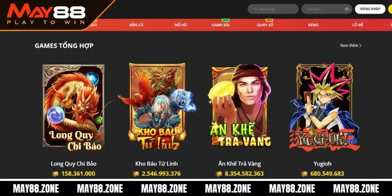 Lý do người chơi chọn nhà cái MAY88 an toàn #1 châu Á 3 Kho game cá cược đa dạng, hấp dẫn đứng đầu Châu Á