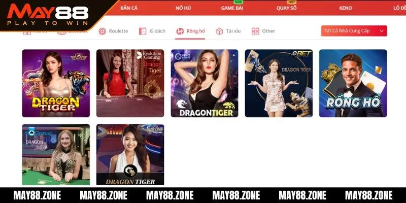 DG casino MAY88 | Sảnh game đẳng cấp, sang trọng nhất 2024 2 Rồng Hổ - DG Casino